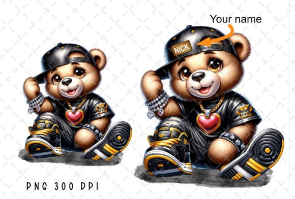 Download Teddy Bear Hip Hop Brown Cartoon PNG - Hip Collection