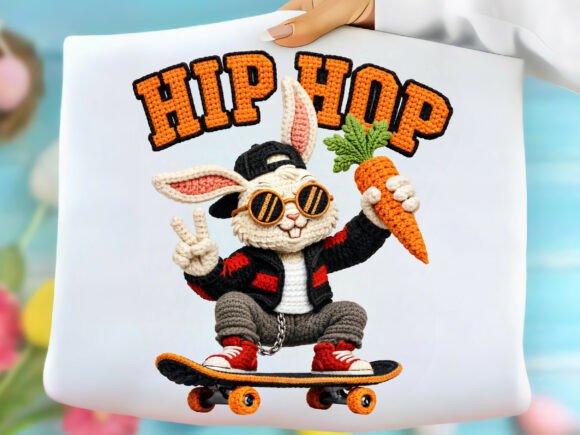 Download Faux Yarn Hip Hop Easter Bunny Png - Hip Collection